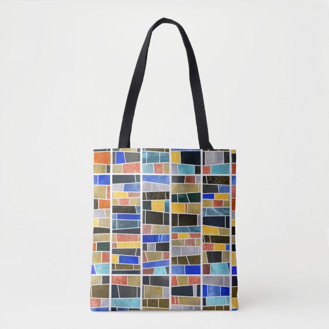 Abstract glass mosaic: high-resolution texture. tote bag (Front)