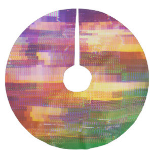 Abstract glitch: test screen texture brushed polyester tree skirt
