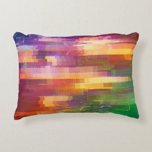 Abstract glitch: test screen texture decorative cushion