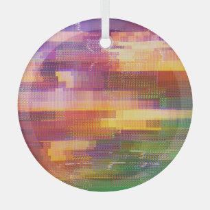 Abstract glitch: test screen texture glass tree decoration