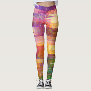 Abstract glitch: test screen texture leggings