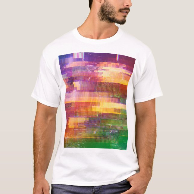 Abstract glitch: test screen texture T-Shirt (Front)