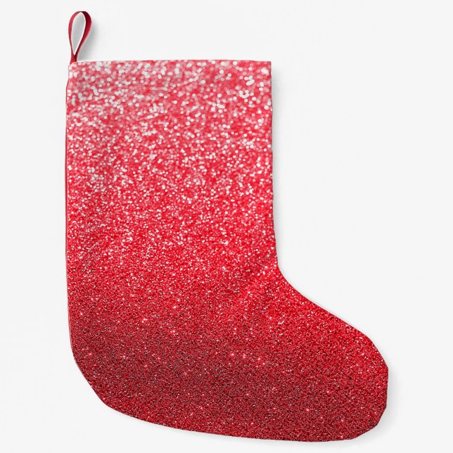 Abstract glitter lights backgroundabstract, graphi small christmas stocking (Front)