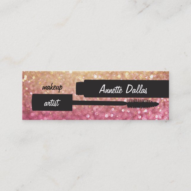 Abstract Glitter Makeup Artist Cards (Front)