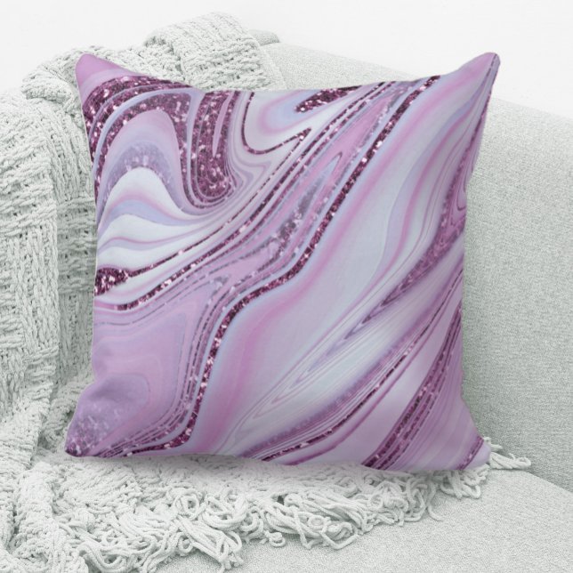 Abstract Glitter Strata Lilac ID903  Cushion (Creator Uploaded)