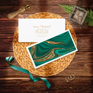 Abstract Glitter Strata Wedding Green ID903 Save The Date