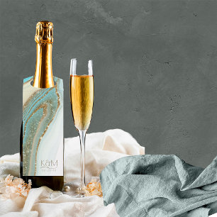 Abstract Glitter Strata Wedding ID903 Bottle Tag