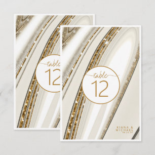 Abstract Glitter Strata Wedding Ivory ID903 Invitation