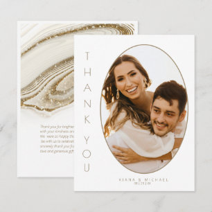 Abstract Glitter Strata Wedding Thank You Iv ID903