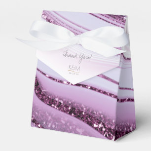 Abstract Glitter Strata Wedding Thank You Lc ID903 Favour Box