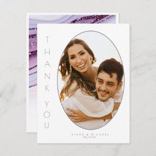 Abstract Glitter Strata Wedding Thank You Wt ID903