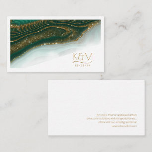Abstract Glitter Strata Wedding Website Gr ID903 Enclosure Card