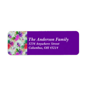 Abstract Glittery Pattern 3 Return Address Labels