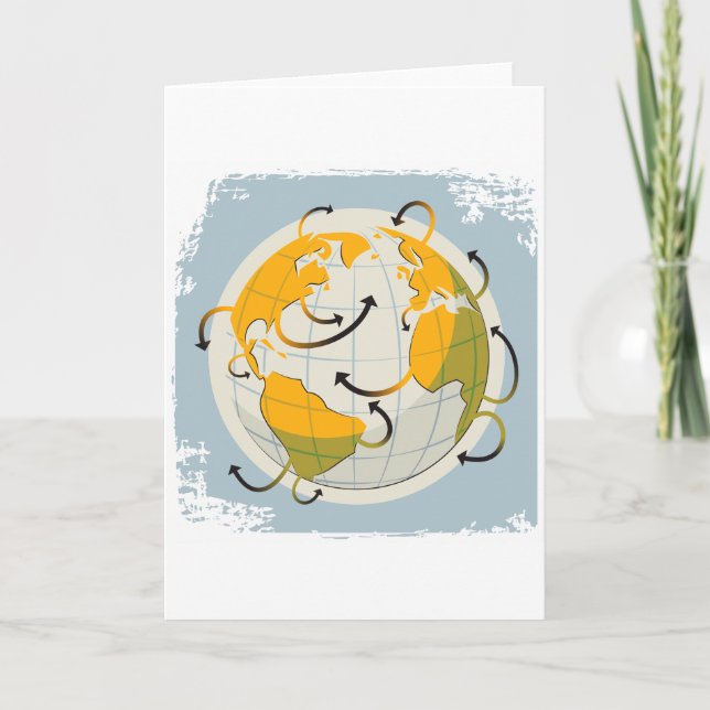 Abstract Globe Greeting Cards (Front)