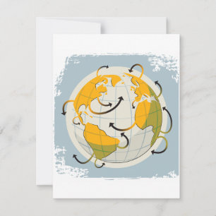 Abstract Globe Invitations