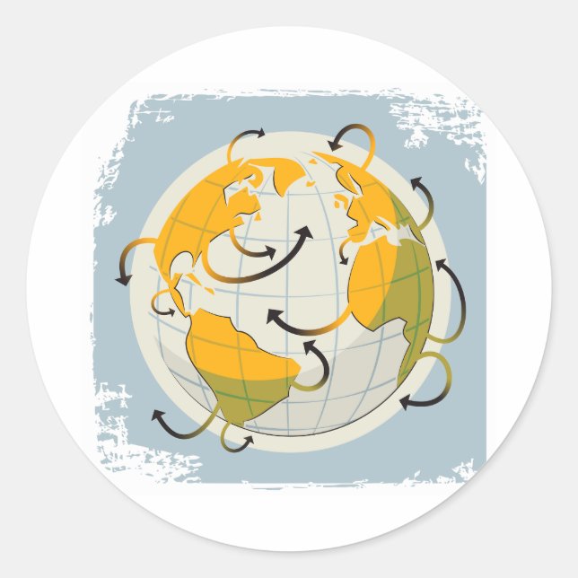 Abstract Globe Stickers (Front)