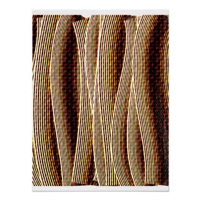 Abstract Glossy 3D Twisted Rope Pattern  Poster (Front)