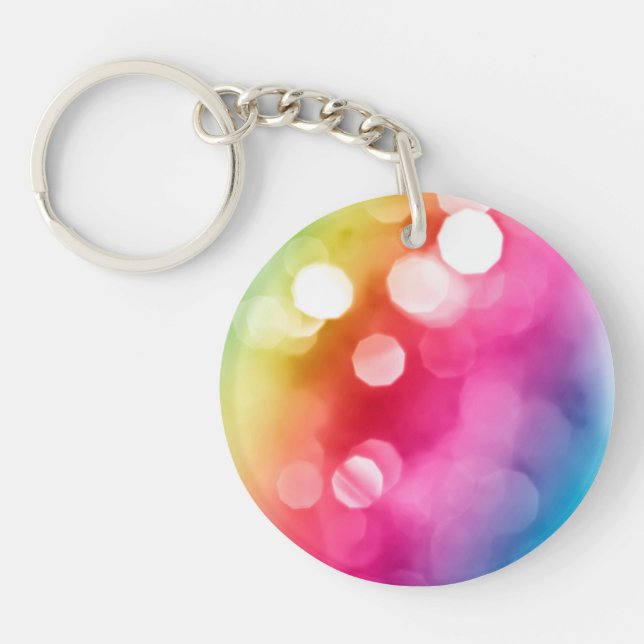 Abstract Glow Acrylic Keychain (Front)
