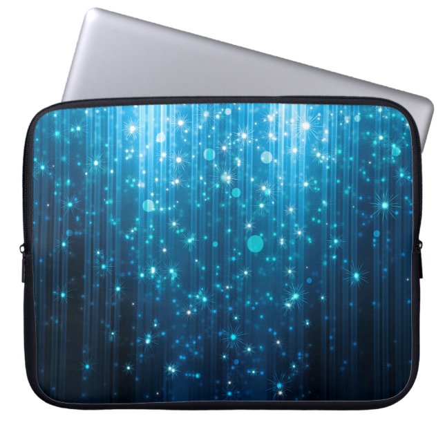 Abstract glowing background laptop sleeve (Front)