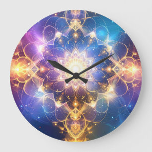 Abstract Glowing Mandala Wall Clock