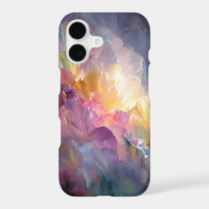 Abstract glowing pastel floral composition