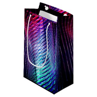 Abstract Glowing VR Light Wave Purple-Cyan