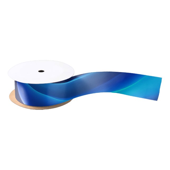 Abstract Glowing Wave Light Background | Modern Satin Ribbon (Spool)