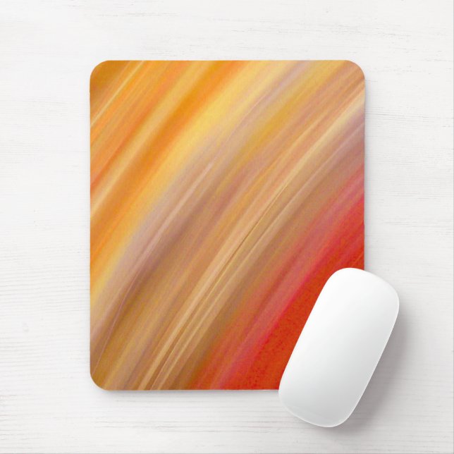 Abstract Gold and Red Streaks  Mouse Mat (With Mouse)