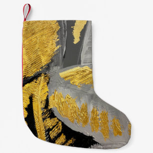 Abstract gold background luxury rich vintage grung small christmas stocking