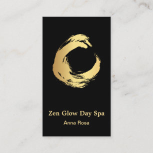 *~* Abstract Gold Brush Reiki Meditation Zen Business Card