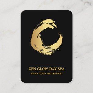 ~* Abstract Gold Brush Zen Meditation Yoga Reiki Business Card