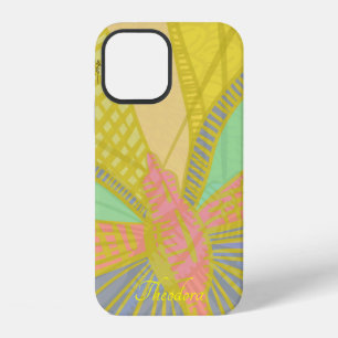 Abstract Gold Butterfly Jad Pink Pattern iPhone 12 Case