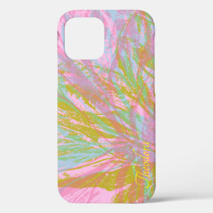 Abstract Gold Butterfly Pink Violet iPhone 12 Case