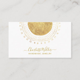 Abstract Gold Circle Handmade Jewellery Business Card