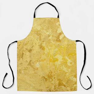 Abstract gold colour painted on grunge rough surfa apron