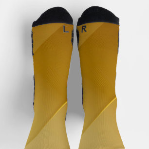Abstract Gold Diagonal Layers Luxury Art Socks