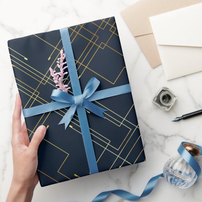 Abstract Gold Foil Wrapping Paper (Gifting)
