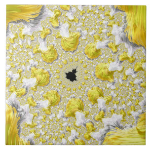 Abstract Gold Fractal Tile