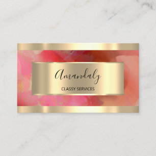 Abstract Gold Framed Elegant Professional Modern Business Card