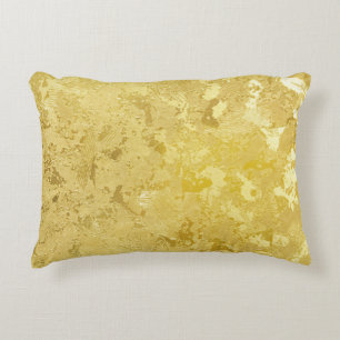 Abstract Gold Grunge Texture Background Decorative Cushion