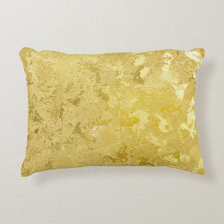Abstract Gold Grunge Texture Background Decorative Cushion
