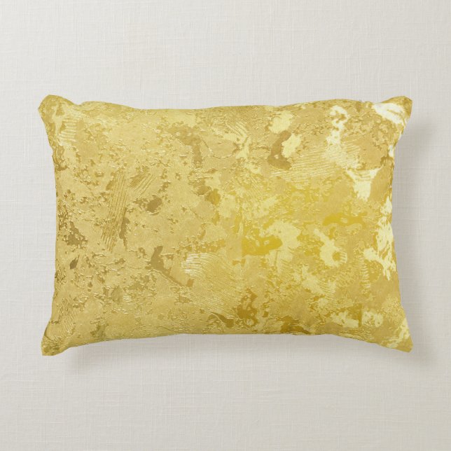 Abstract Gold Grunge Texture Background Decorative Cushion (Front)
