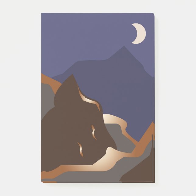 Abstract gold landscape post-it notes (Front)