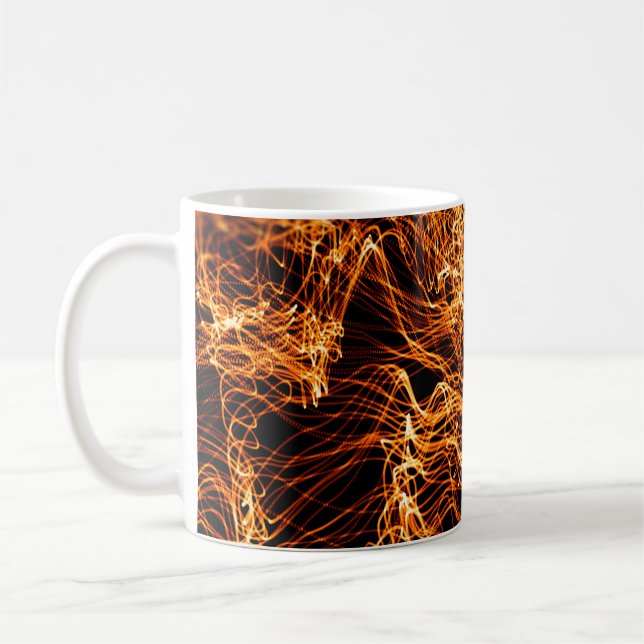 Abstract gold lights coffee mug (Left)