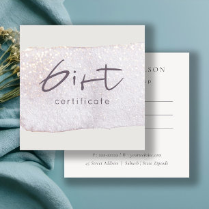 Abstract Gold Lilac Brush Stoke Gift Certificate