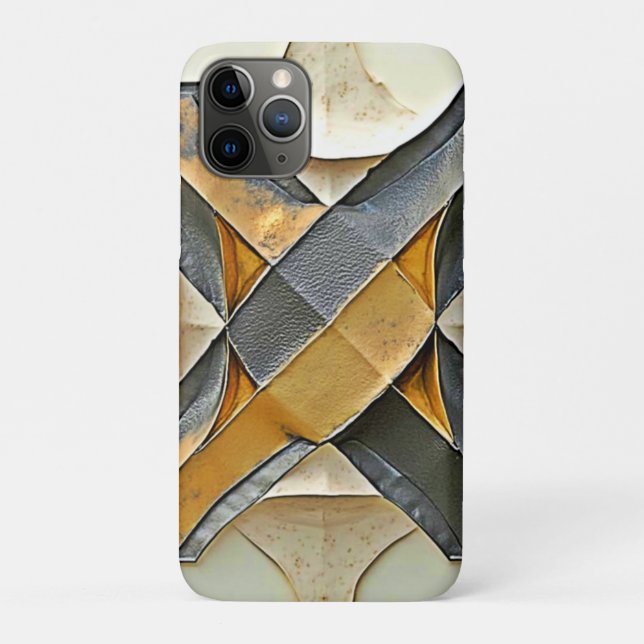 Abstract Gold Metal Design Case-Mate iPhone Case (Back)