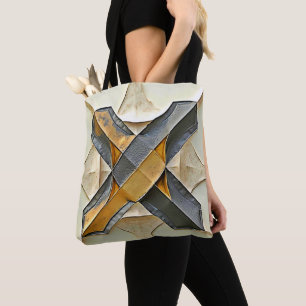 Abstract Gold Metal Design Tote Bag