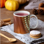 Abstract Gold Orange Gradient Spiral Fractal Coffee Mug<br><div class="desc">This product features a beautiful spiral fractal gradient design in orange and gold shades.</div>