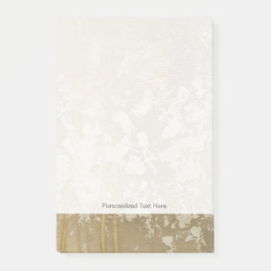 Abstract Gold Painting with Silver Speckles Post-it Notes