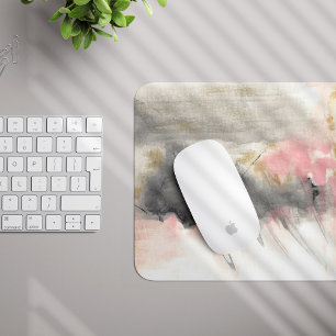 Abstract Gold Pink Art Mouse Mat